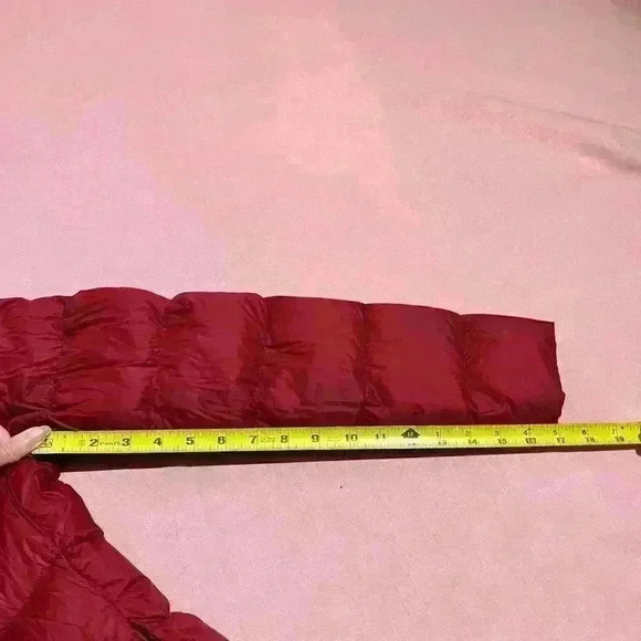 Mackage Montreal Red Asymmetrical Goose Down Zip Sleeves Vest Puffer Jacket - Picture 8 of 12